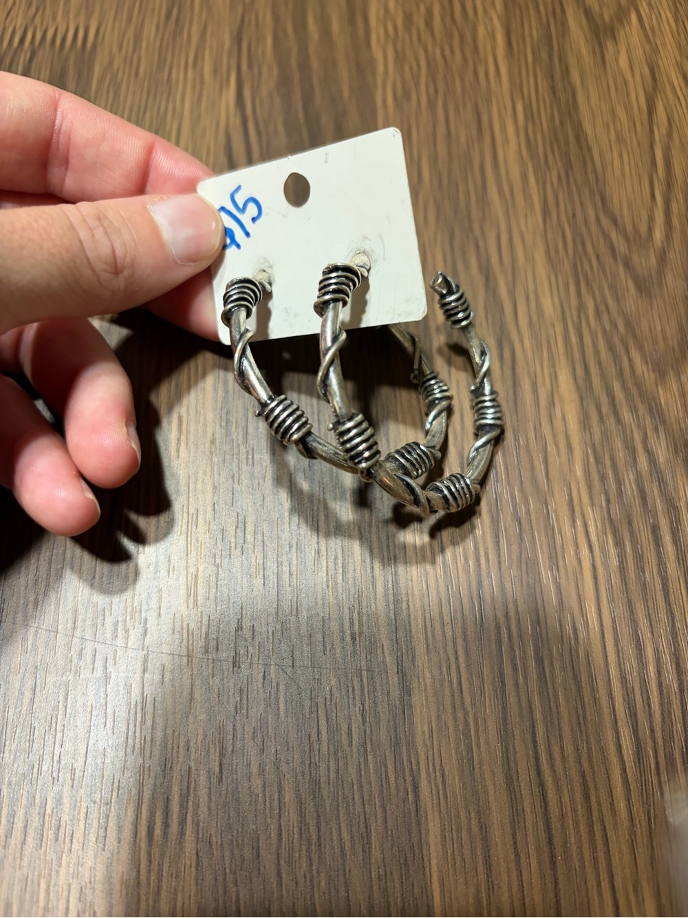 Silver-Tone Twisted Wire Hoop Earrings - Women Accessories